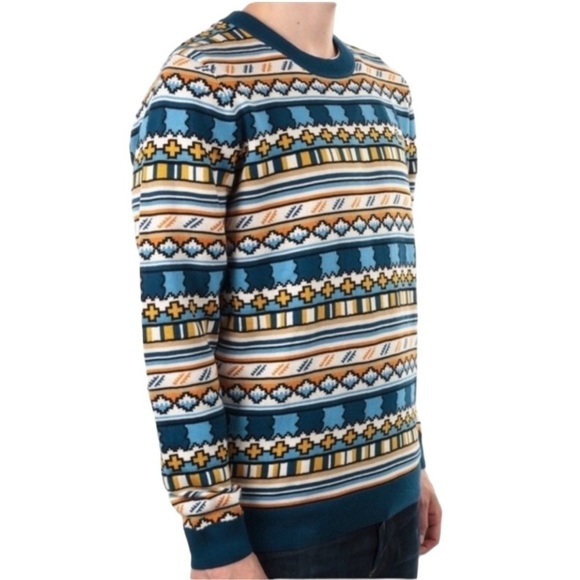 LIVE LACOSTE ABSTRACT NOVELTY PRINT PULLOVER SWEATER SIZE 7 XXL - Picture 2 of 16